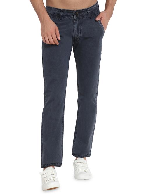 grey solid plain jeans - 16534008 - Very Small Image - 1