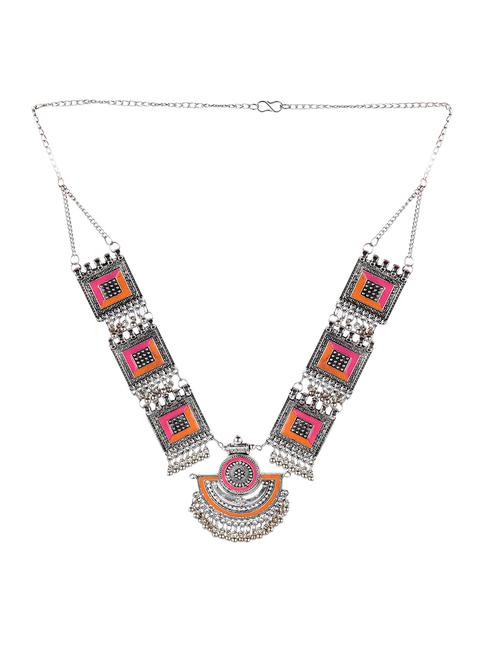 orange metal statement necklace - 16534651 - Very Small Image - 1