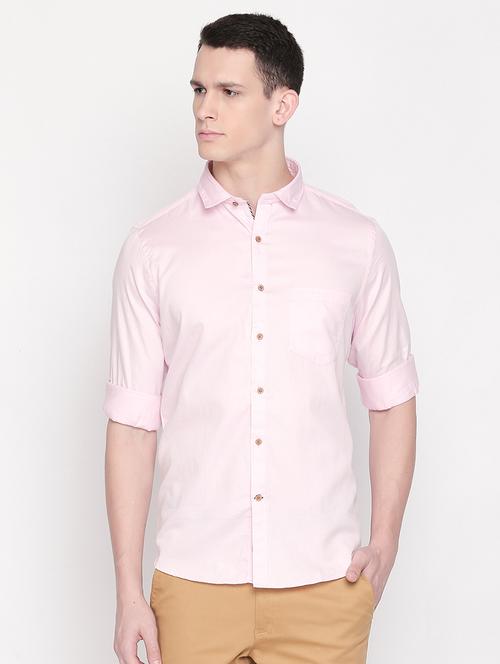 pink solid casual shirt - 16534721 - Very Small Image - 1