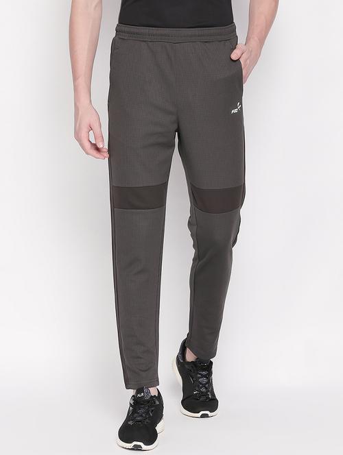 brown color block full length track pant - 16534900 - Very Small Image - 1