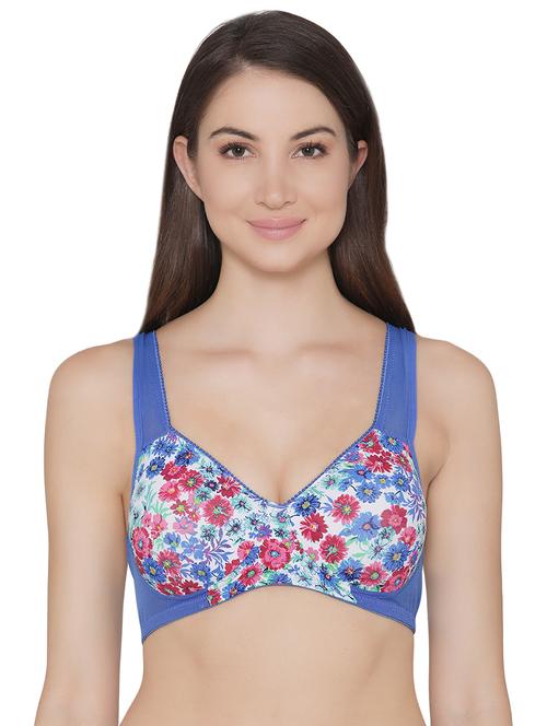 lace insert floral bra - 16535830 - Very Small Image - 1