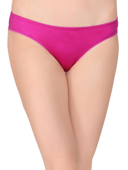low rise solid satin bikini panty - 16535881 - Very Small Image - 1