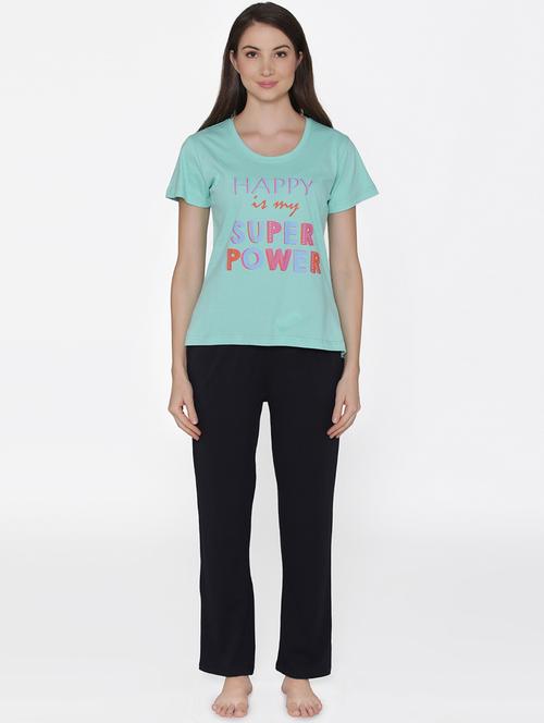 round neck quirky pyjama set - 16535911 - Very Small Image - 1