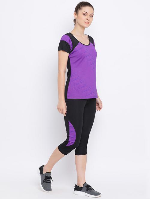 round neck color block active wear set - 16535927 - Very Small Image - 1