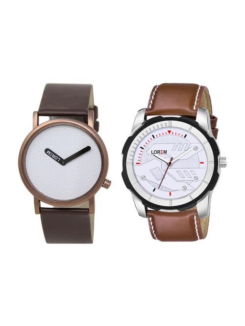 lorem set of 2 analog watch combos-(lk-36-045) - 16536425 - Very Small Image - 1