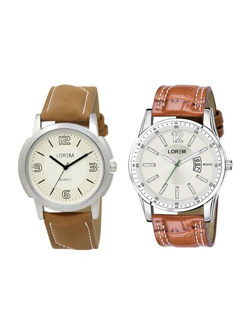 lorem set of 2 analog watch combos-(lk-16-046) - 16536431 - Very Small Image - 1