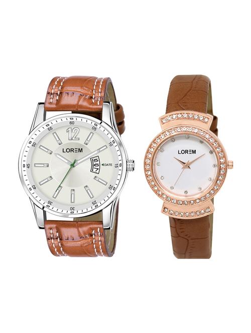 lorem set of 2 analog watch combos-(lk-245-046) - 16536441 - Very Small Image - 1