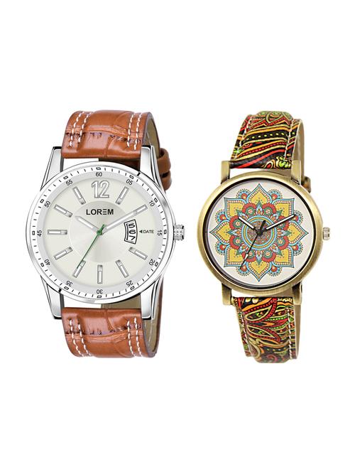 lorem set of 2 analog watch combos-(lk-248-046) - 16536442 - Very Small Image - 1