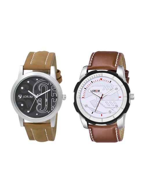 lorem set of 2 analog watch combos-(lk-14-045) - 16536617 - Very Small Image - 1