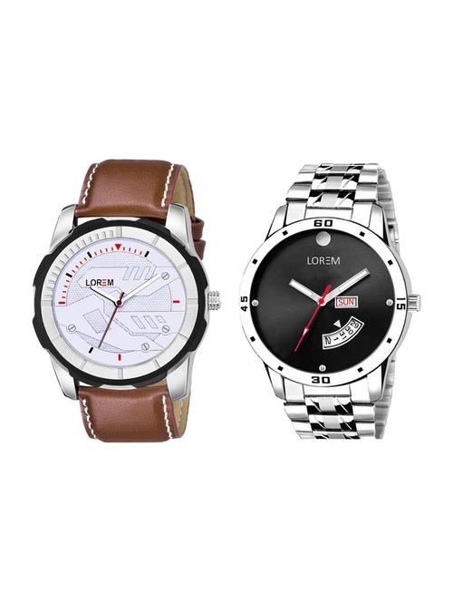 lorem set of 2 analog watch combos-(lk-104-045) - 16536644 - Very Small Image - 1