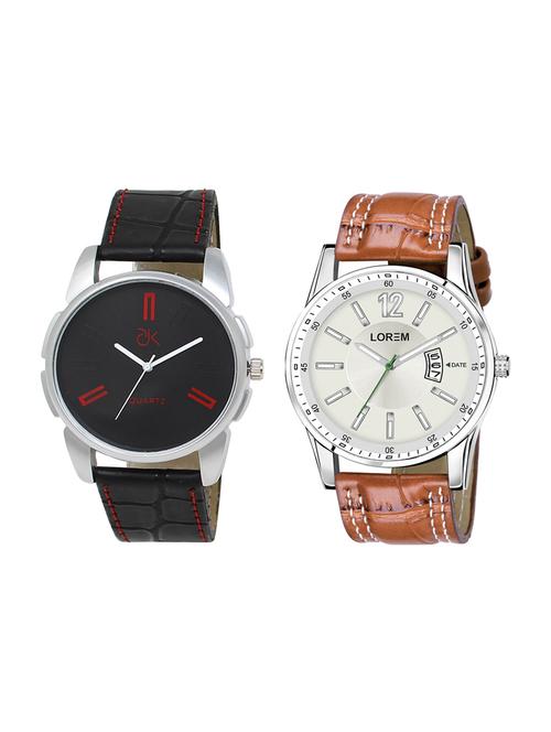 lorem set of 2 analog watch combos-(ad-03-lk-046) - 16536649 - Very Small Image - 1