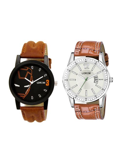 lorem set of 2 analog watch combos-(lk-04-046) - 16536654 - Very Small Image - 1