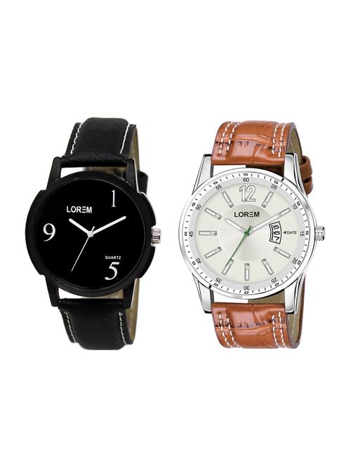 lorem set of 2 analog watch combos-(lk-06-046) - 16536656 - Very Small Image - 1
