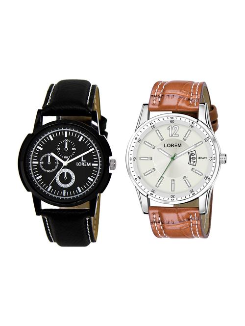 lorem set of 2 analog watch combos-(lk-13-046) - 16536662 - Very Small Image - 1