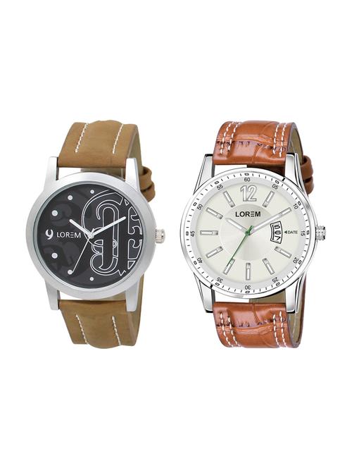 lorem set of 2 analog watch combos-(lk-14-046) - 16536663 - Very Small Image - 1