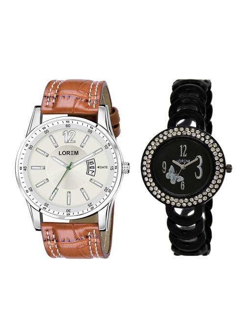 lorem set of 2 analog couple watches(lk-201-046) - 16536777 - Very Small Image - 1