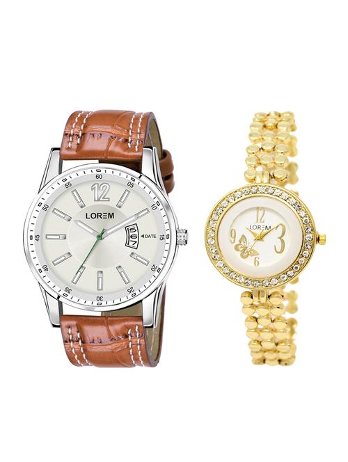 lorem set of 2 analog couple watches(lk-203-046) - 16536778 - Very Small Image - 1