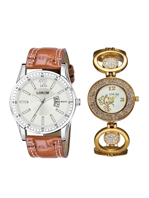 lorem set of 2 analog couple watches(lk-204-046) - 16536779 - Very Small Image - 1