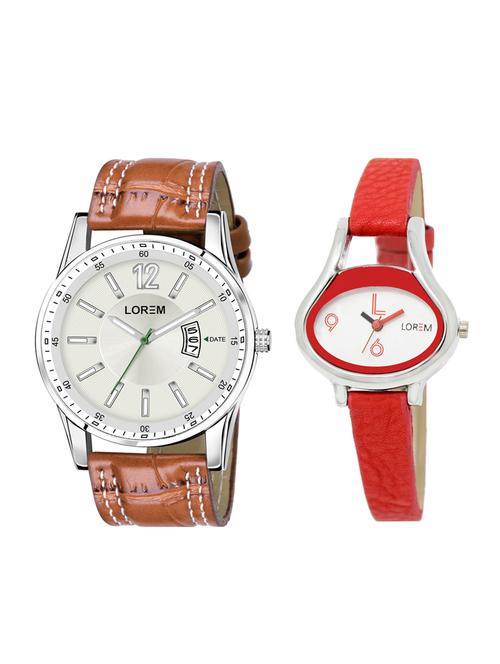 lorem set of 2 analog couple watches(lk-206-046) - 16536780 - Very Small Image - 1