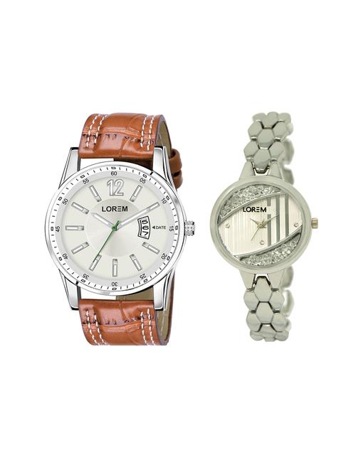 lorem set of 2 analog couple watches(lk-223-046) - 16536786 - Very Small Image - 1