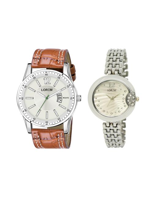 lorem set of 2 analog couple watches(lk-227-046) - 16536789 - Very Small Image - 1