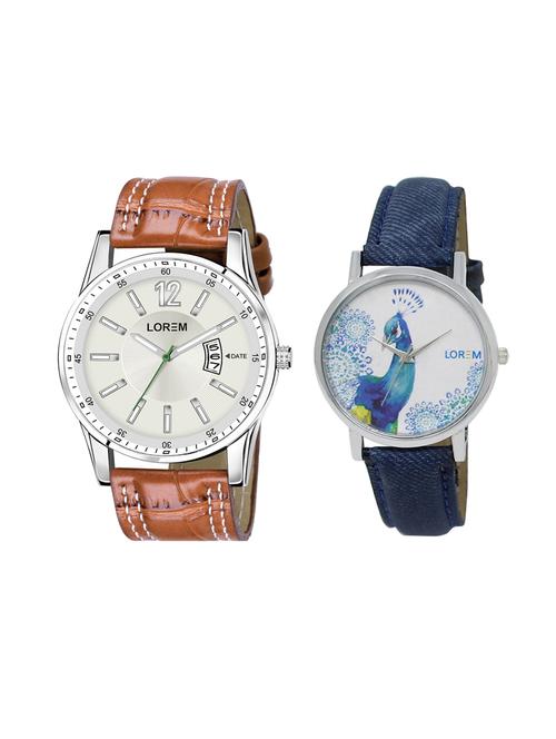 lorem set of 2 analog couple watches(lk-241-046) - 16536798 - Very Small Image - 1