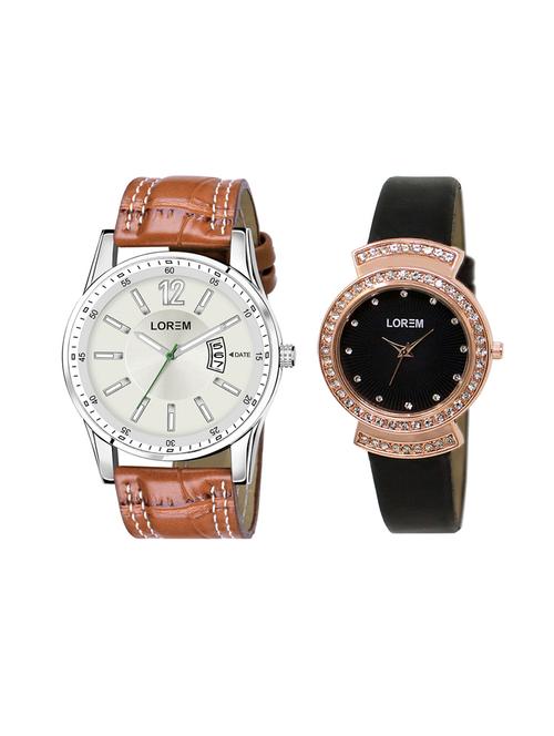 lorem set of 2 analog couple watches(lk-244-046) - 16536800 - Very Small Image - 1
