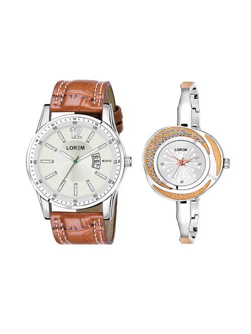 lorem set of 2 analog couple watches(lk-249-046) - 16536802 - Very Small Image - 1