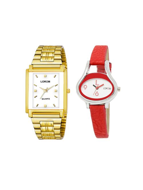 lorem set of 2 analog couple watches(lk-206-108) - 16536806 - Very Small Image - 1