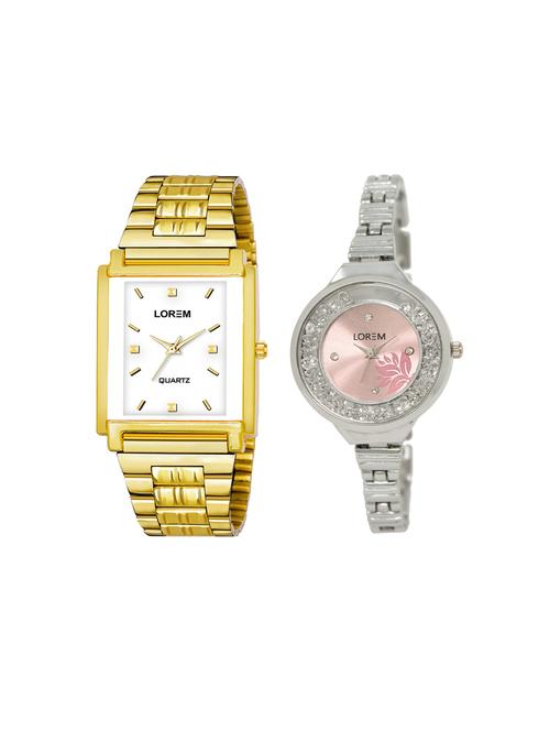 lorem set of 2 analog couple watches(lk-226-108) - 16536814 - Very Small Image - 1