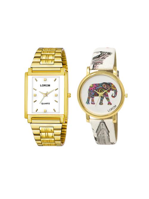 lorem set of 2 analog couple watches(lk-243-108) - 16536825 - Very Small Image - 1