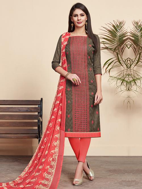 embroidered unstitched suit - 16537014 - Very Small Image - 1