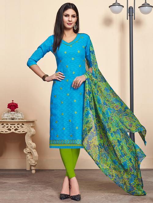 embroidered unstitched suit - 16537020 - Very Small Image - 1