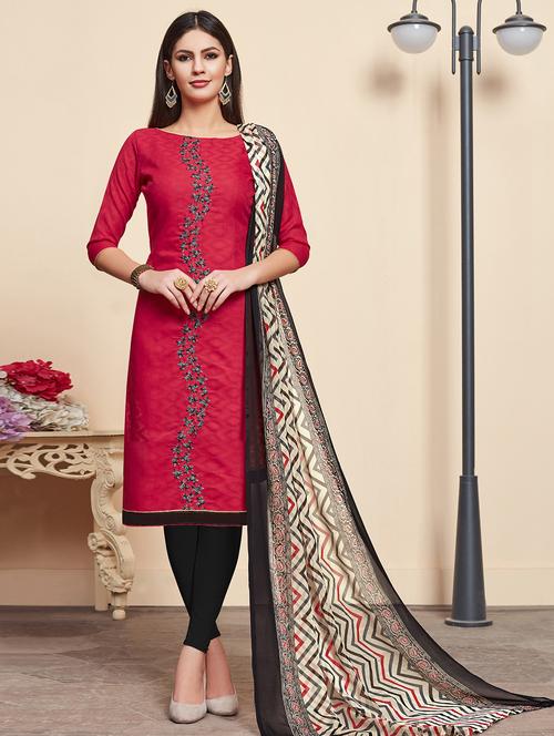 embroidered unstitched suit - 16537021 - Very Small Image - 1