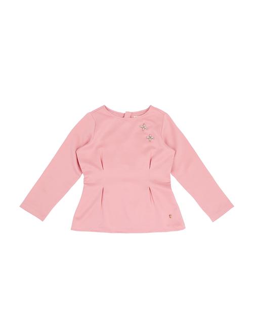 round neck pleat detailed top - 16537597 - Very Small Image - 1