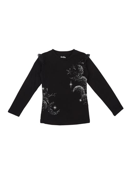 frill trim sequins embellished top - 16537602 - Very Small Image - 1