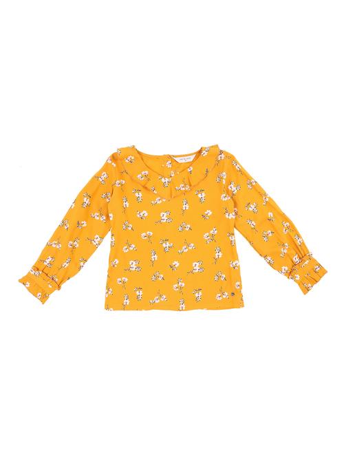ruffle neckline floral top - 16537630 - Very Small Image - 1