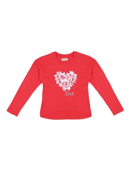 crew neck bow print top - 16537651 - Very Small Image - 1