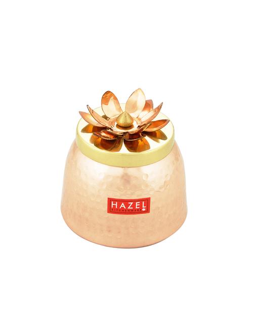 copper finish container oil ghee pot - 16537750 - Very Small Image - 1