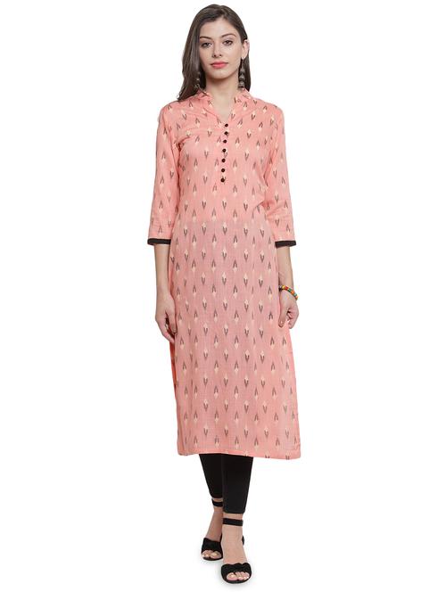 ikat print straight kurta - 16538139 - Very Small Image - 1