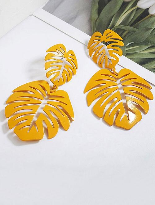 yellow gold tone drop earring - 16538600 - Very Small Image - 1