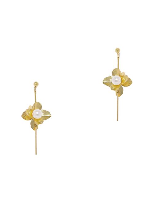 gold plated drop earring - 16539055 - Very Small Image - 1