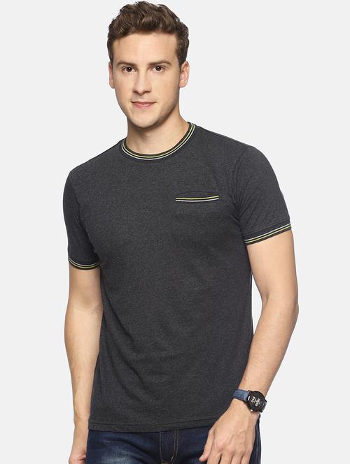grey solid pocket t-shirt - 16539834 - Very Small Image - 1