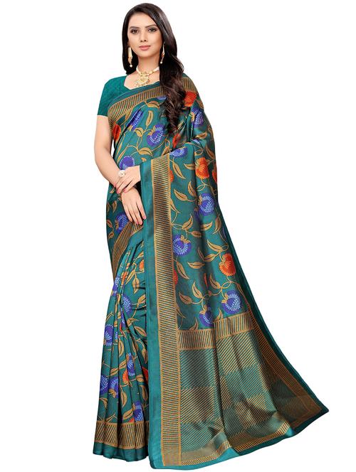 floral mysore silk saree - 16539981 - Very Small Image - 1