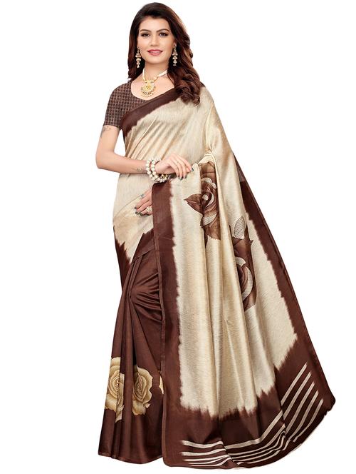 floral mysore silk saree - 16540003 - Very Small Image - 1