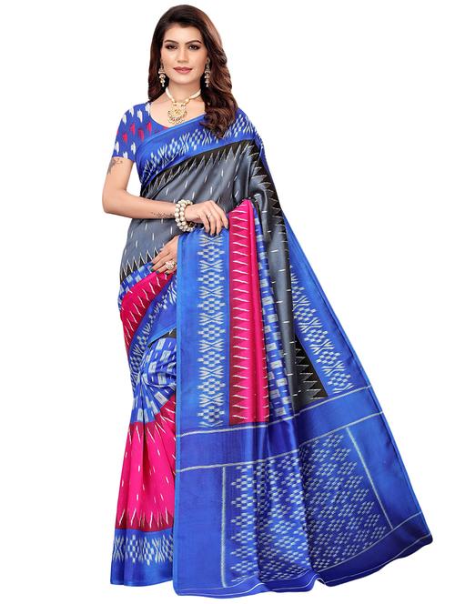 ikat mysore silk saree - 16540014 - Very Small Image - 1