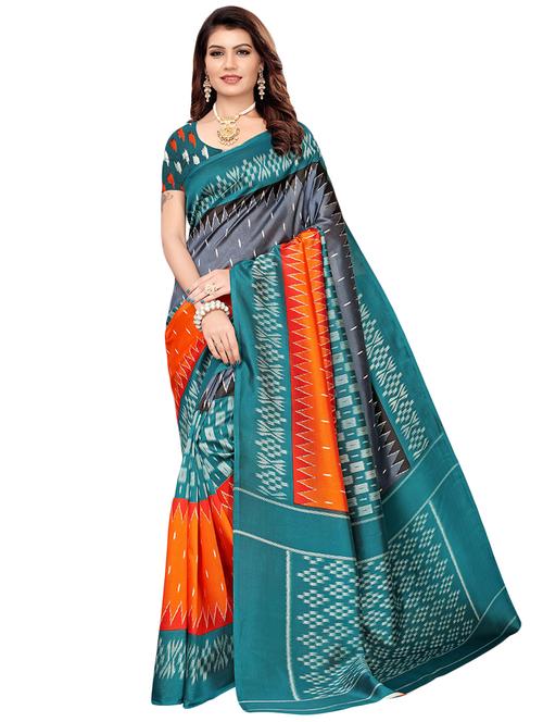 ikat mysore silk saree - 16540016 - Very Small Image - 1