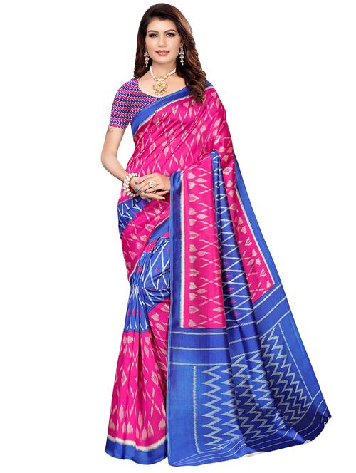 ikat mysore silk saree - 16540018 - Very Small Image - 1