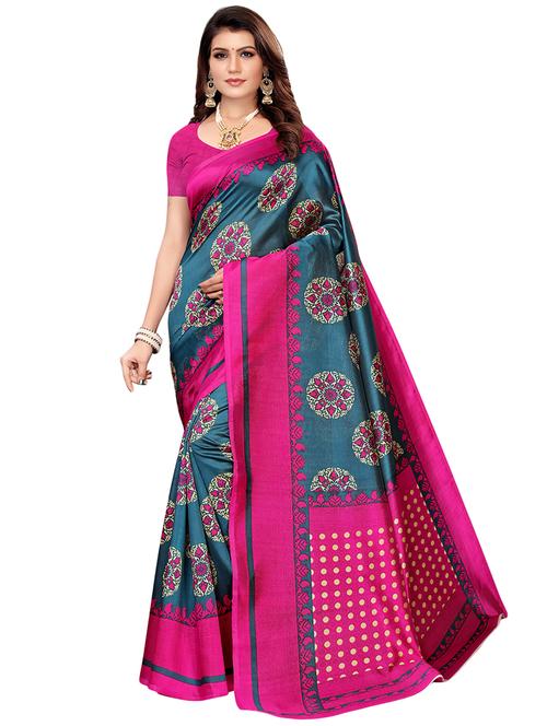floral mysore silk saree - 16540027 - Very Small Image - 1
