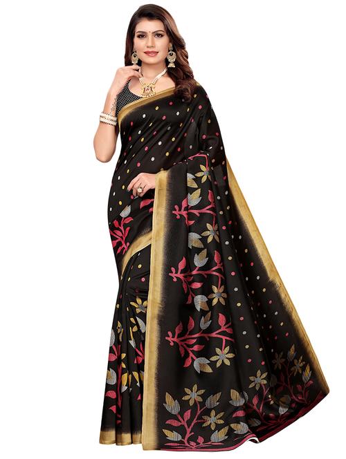 floral mysore silk saree - 16540033 - Very Small Image - 1